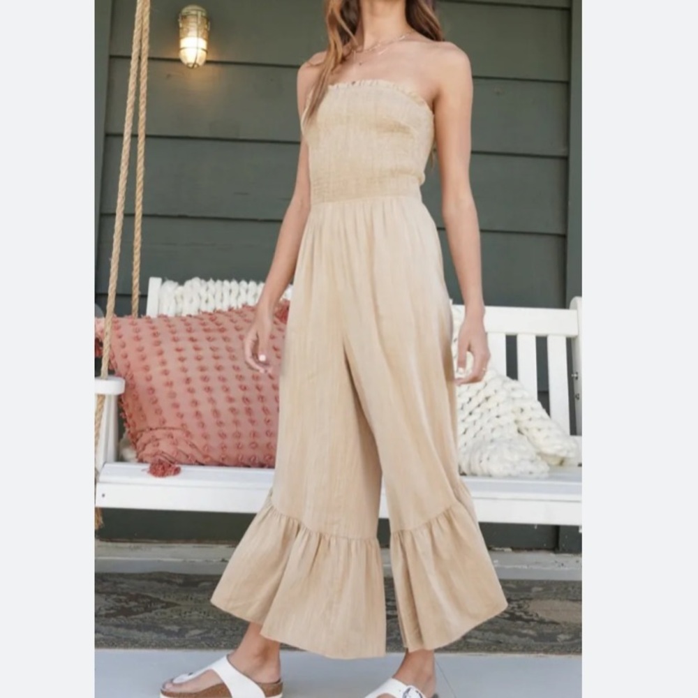 NWT Hem & Thread Tube smocked top Jumpsuit